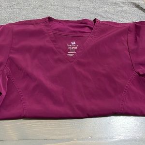 Maroon scrub top